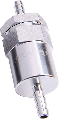 Aeroflow  30 Micron Billet Fuel Filter  Barb ends
