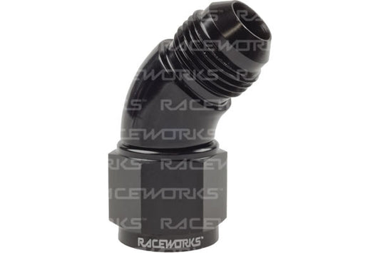 Raceworks Female to Male AN Swivel - 45 Degree