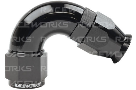 Raceworks 200/220 Series Teflon Braid Hose Ends - 120 Degree
